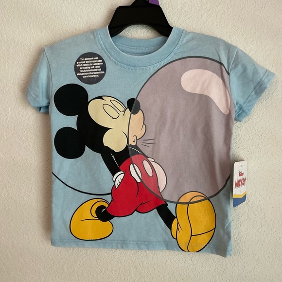Disney Mickey Mouse Light Blue Kids T-Shirt size 12M-NWT - Picture 2 of 4